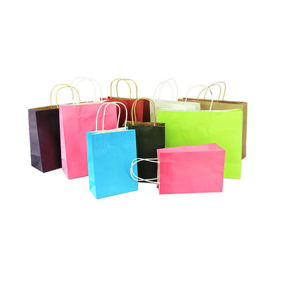 Qualität  Recyclable Custom Square Logo Gift Paper Biodegradable Handle Bottom Foldable Eco-Friendly Kraft Shopping Bag usine