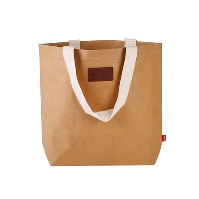 Qualität  Wholesale Recyclable Factory Supply Professional Design Brown Kraft Paper Washable Bag usine